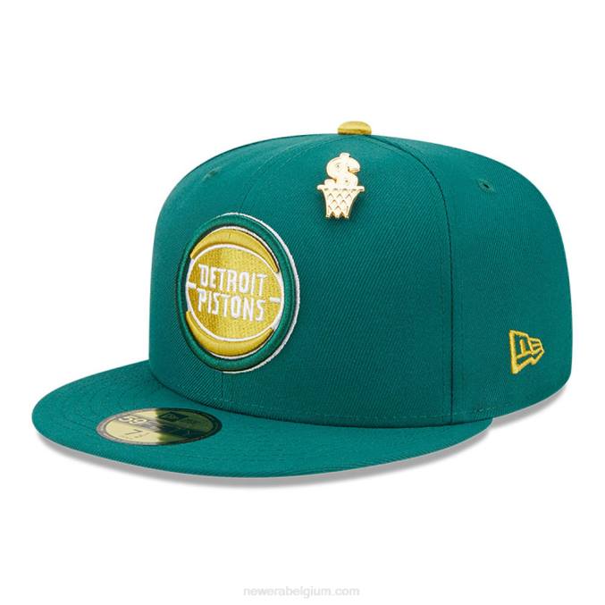 New Era detroit pistons max bet green 59fifty getailleerde dop BT24394