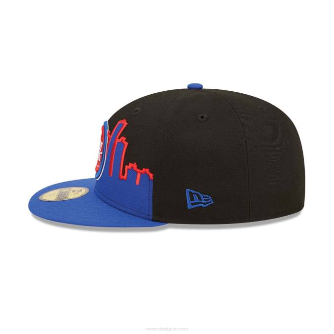 New Era detroit pistons nba tip off 2022 zwarte 59fifty gemonteerde dop BT241306