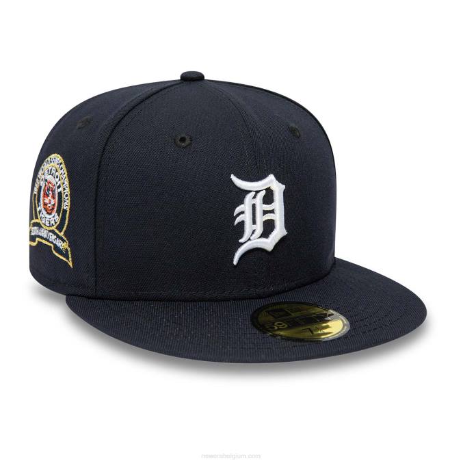 New Era detroit tigers 50e verjaardag marineblauwe 59fifty getailleerde pet BT2479