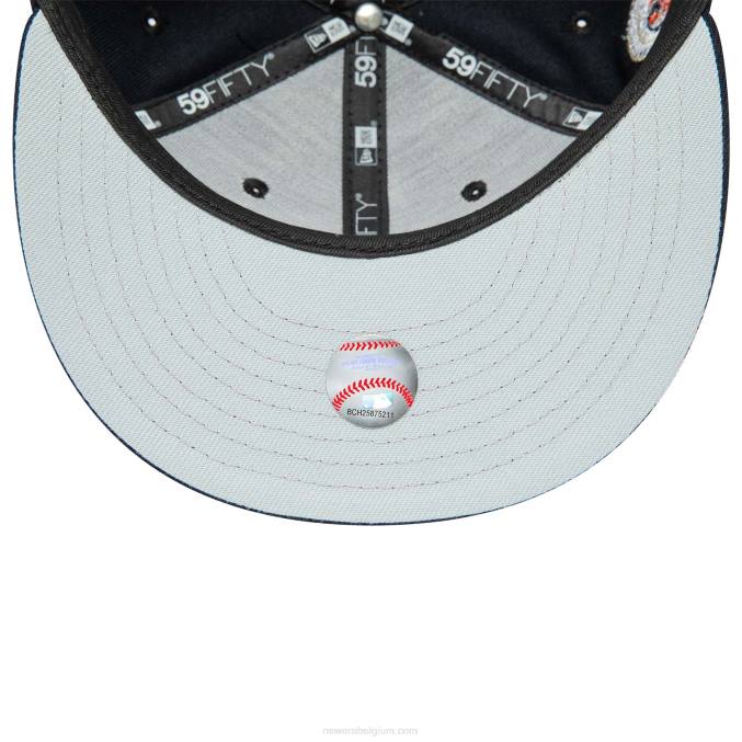 New Era detroit tigers 50e verjaardag marineblauwe 59fifty getailleerde pet BT2479