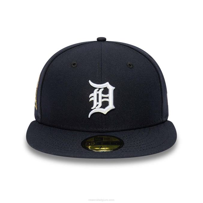 New Era detroit tigers 50e verjaardag marineblauwe 59fifty getailleerde pet BT2479