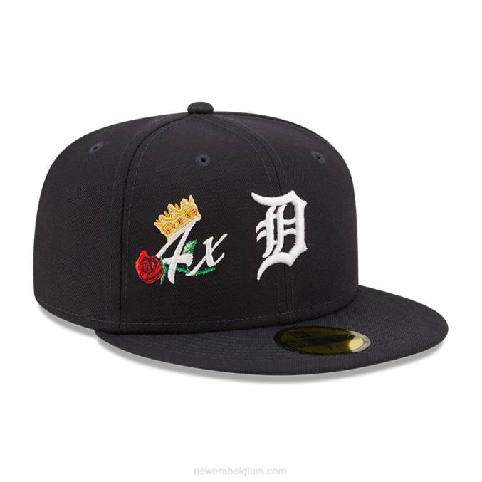 New Era detroit tigers crown champs marine 59fifty getailleerde pet BT241311