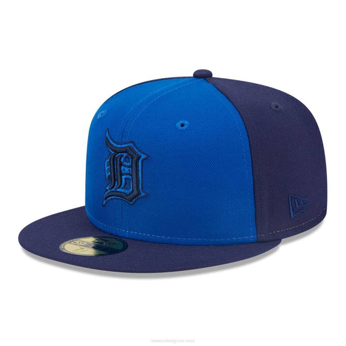 New Era detroit tigers driekleurige teamblauwe 59fifty pet BT24798