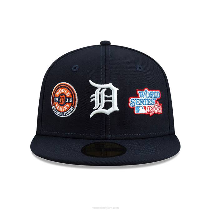 New Era detroit tigers historische champs marine 59fifty getailleerde pet BT24700
