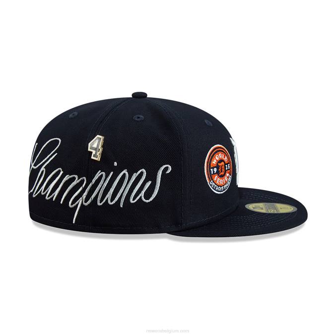 New Era detroit tigers historische champs marine 59fifty getailleerde pet BT24700