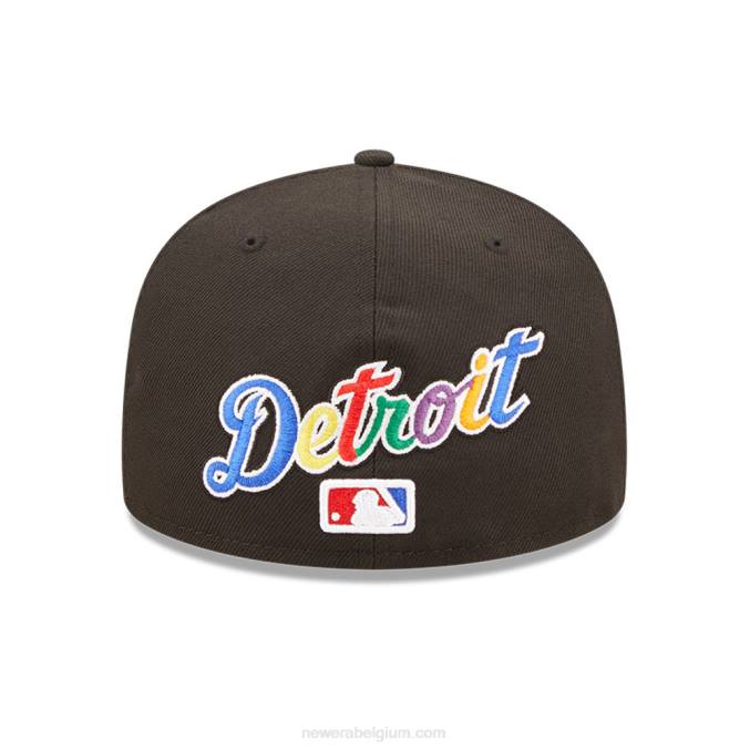 New Era detroit tigers mlb prismatische zwarte 59fifty getailleerde pet BT241380