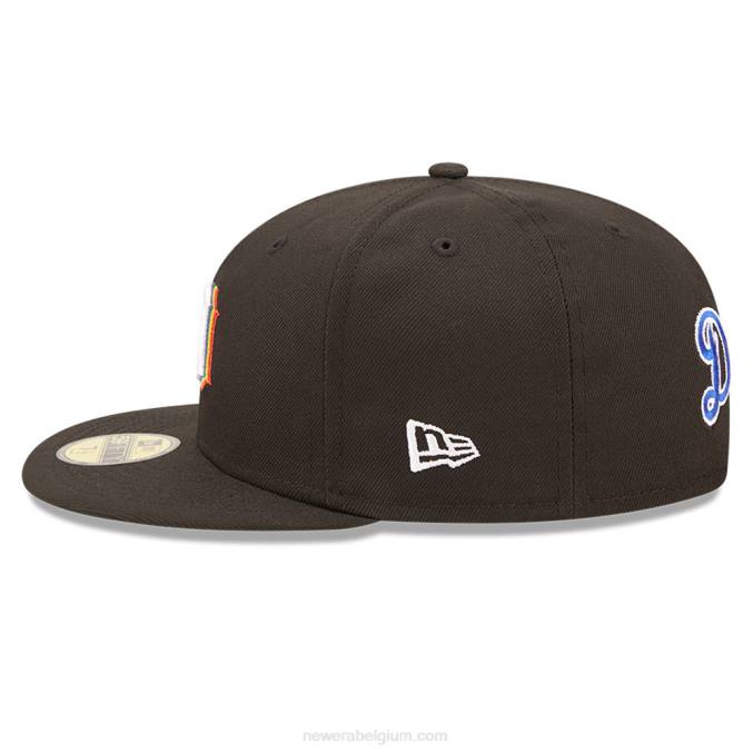 New Era detroit tigers mlb prismatische zwarte 59fifty getailleerde pet BT241380