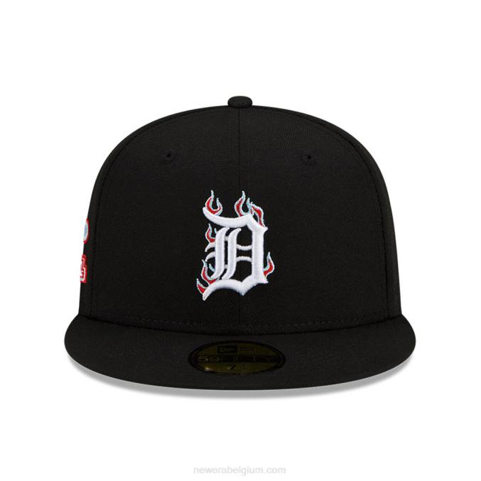 New Era detroit tigers mlb team fire zwarte 59fifty pet BT24698