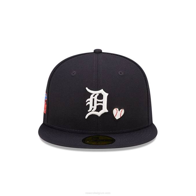 New Era detroit tigers mlb team hart marine 59fifty getailleerde pet BT24410
