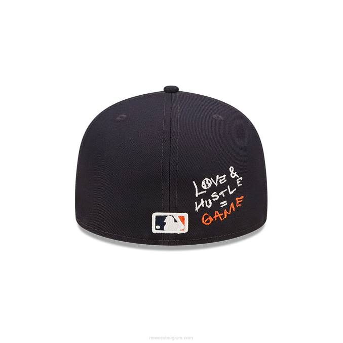 New Era detroit tigers mlb team hart marine 59fifty getailleerde pet BT24410