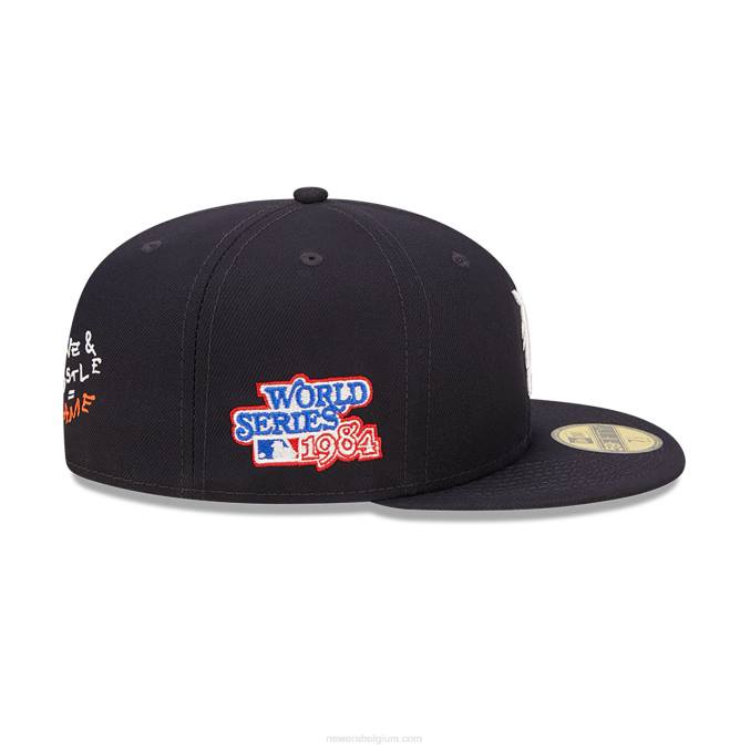 New Era detroit tigers mlb team hart marine 59fifty getailleerde pet BT24410