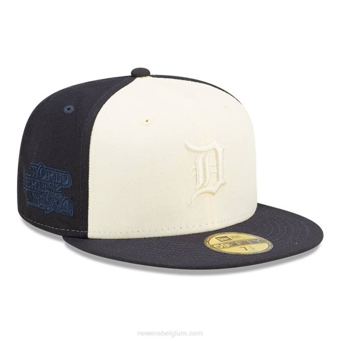 New Era detroit tigers mlb tweekleurige marineblauwe 59fifty getailleerde pet BT24896