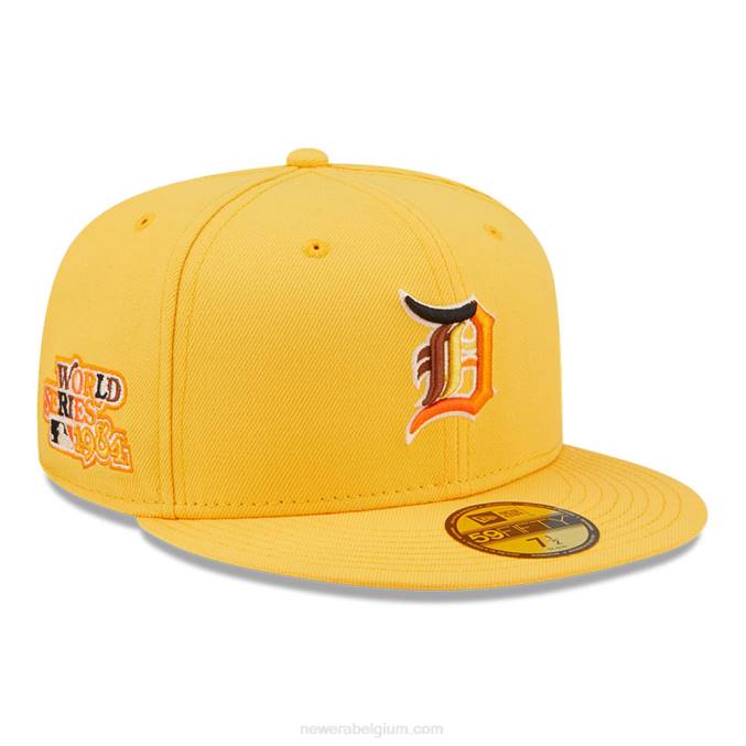 New Era detroit tigers mlb vlindergele 59fifty getailleerde pet BT24312