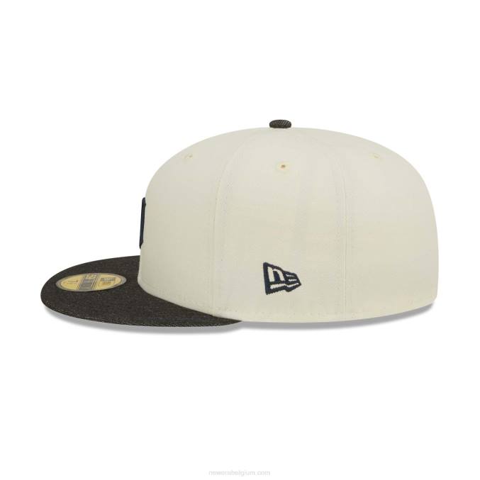 New Era detroit tigers mlb zwart denim chroom wit 59fifty getailleerde pet BT241370