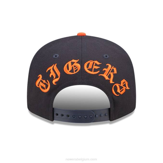 New Era detroit tigers mlb zwarte letter arch navy 9fifty snapback pet BT242054