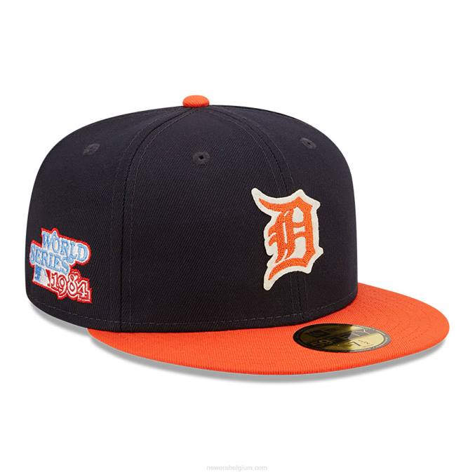 New Era detroit tigers ne letterman marine 59fifty getailleerde pet BT2430