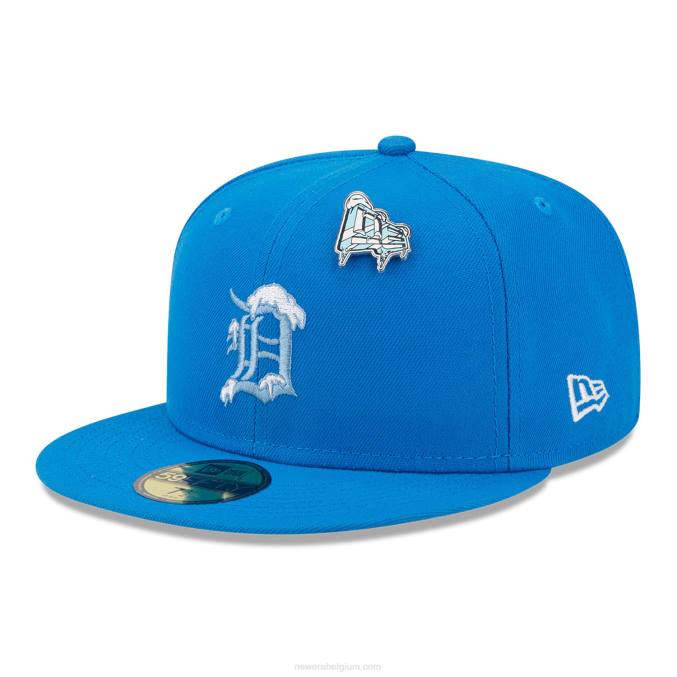 New Era detroit tigers snow day blauwe 59fifty getailleerde pet BT24935