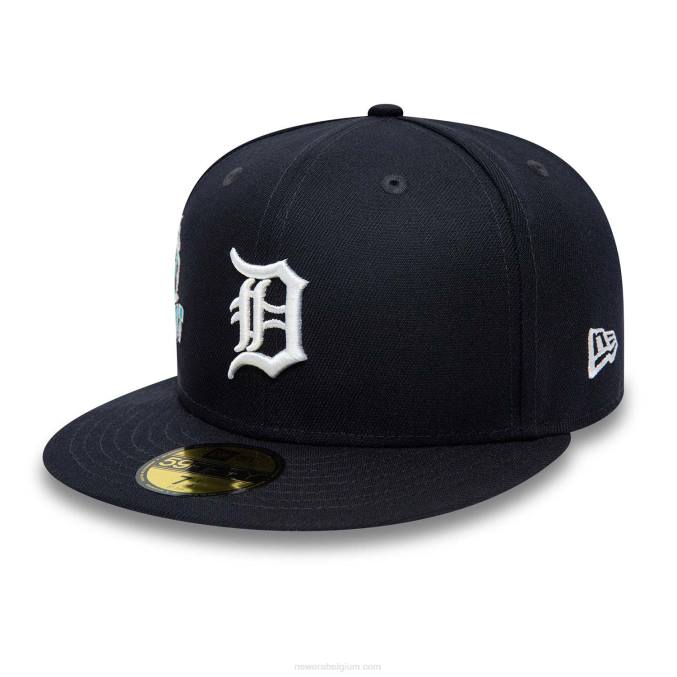 New Era detroit tigers stateview marineblauwe 59fifty pet BT241342