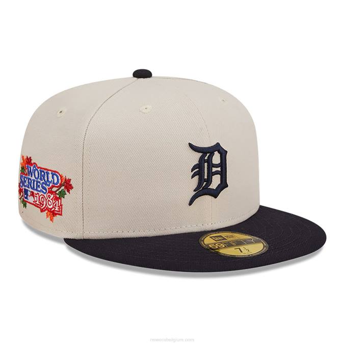 New Era detroit tigers vallen klassieke witte 59fifty pet BT2437
