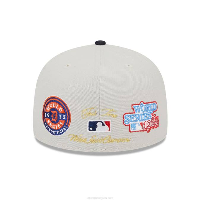 New Era detroit tigers varsity letter stone 59fifty getailleerde pet BT241217