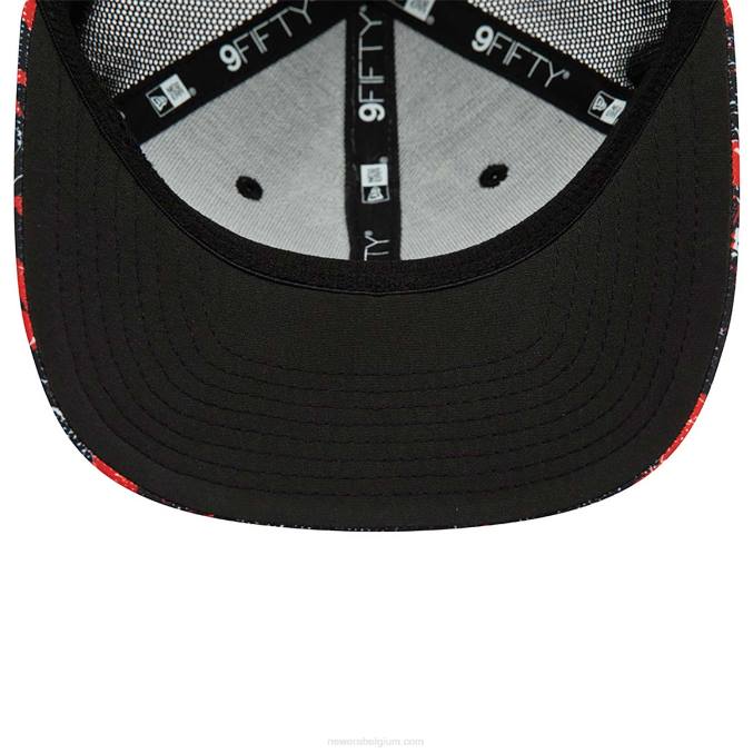 New Era ducati all-over print corse logo zwarte 9fifty stretch-snap cap BT242100