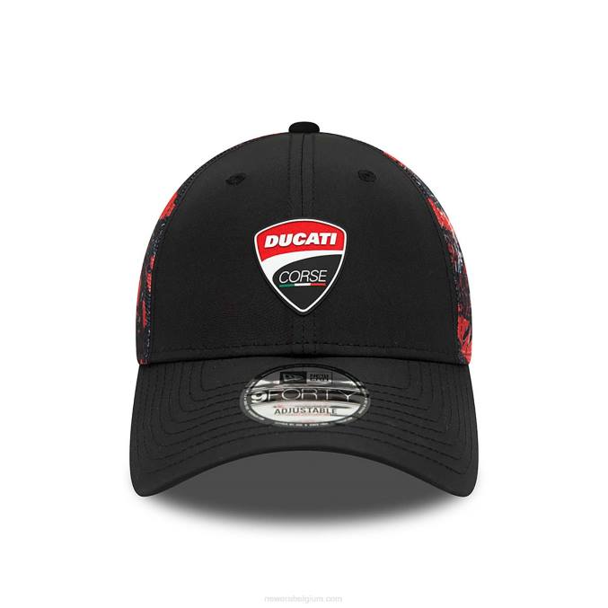 New Era ducati all-over print corse logo zwarte 9forty verstelbare pet BT241498