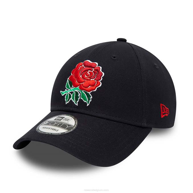 New Era engeland rugby essentiële marine 9forty verstelbare pet BT241461
