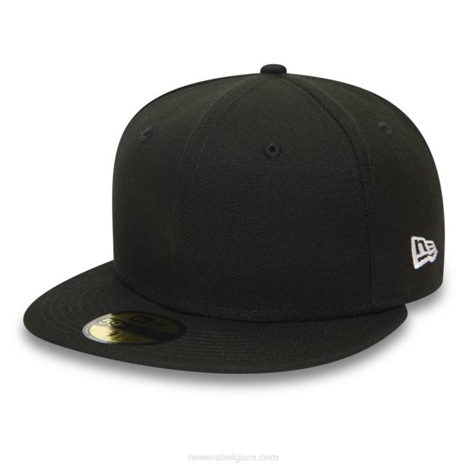 New Era essentiële zwarte 59fifty getailleerde pet BT241235