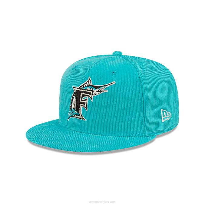 New Era florida marlins cooperstown blauwe 59fifty getailleerde pet BT24162