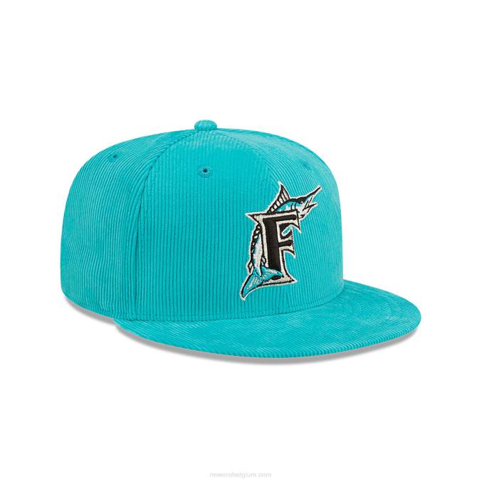 New Era florida marlins cooperstown blauwe 59fifty getailleerde pet BT24162