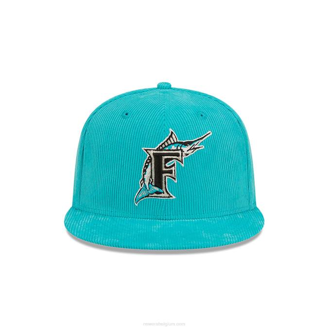 New Era florida marlins cooperstown blauwe 59fifty getailleerde pet BT24162