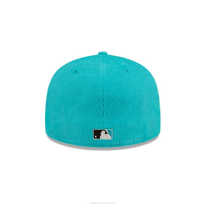 New Era florida marlins cooperstown blauwe 59fifty getailleerde pet BT24162