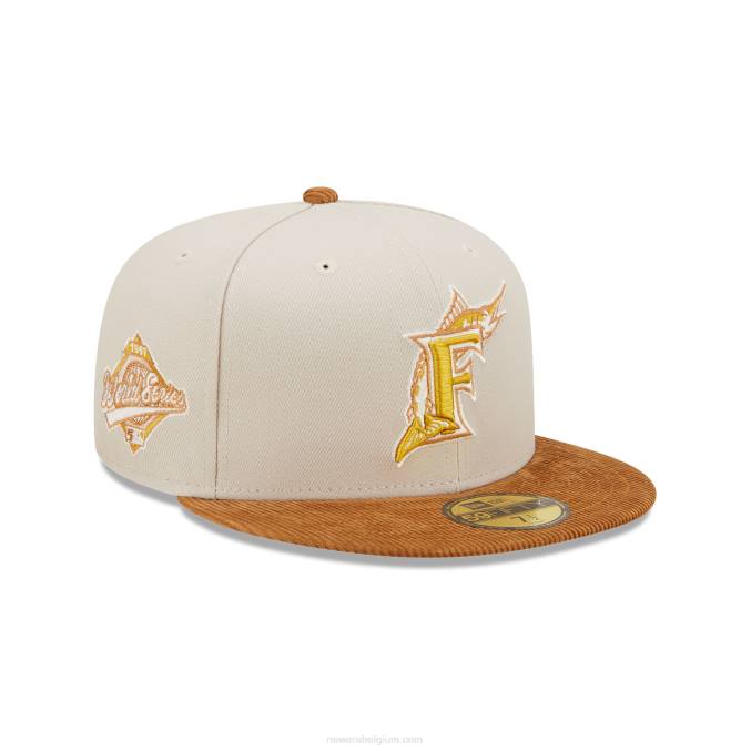 New Era florida marlins cord visor stone 59fifty fitted cap BT24767