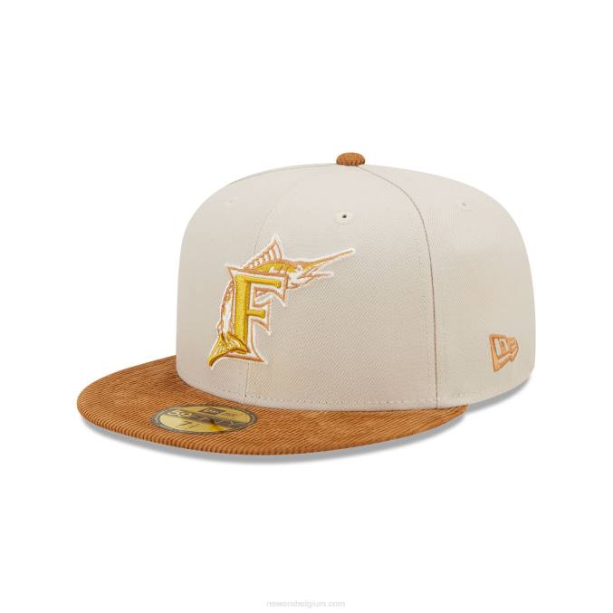 New Era florida marlins cord visor stone 59fifty fitted cap BT24767