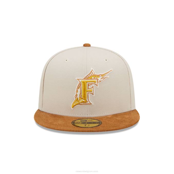 New Era florida marlins cord visor stone 59fifty fitted cap BT24767