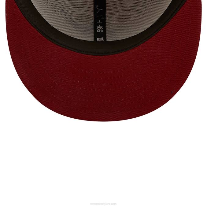 New Era florida marlins herfst klassieke witte 59fifty getailleerde pet BT2499