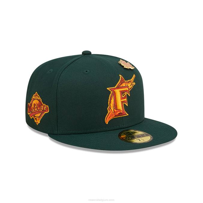 New Era florida marlins lommerrijke donkergroene 59fifty getailleerde pet BT241132