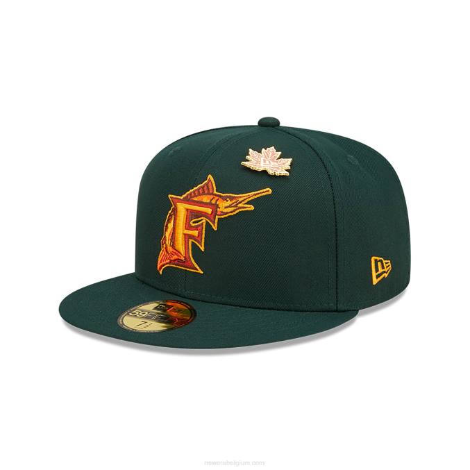 New Era florida marlins lommerrijke donkergroene 59fifty getailleerde pet BT241132