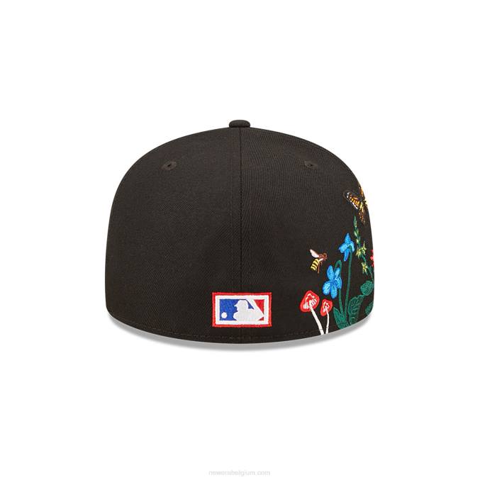 New Era florida marlins mlb blooming zwart 59fifty getailleerde pet BT24705