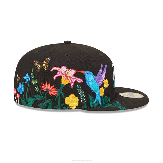 New Era florida marlins mlb blooming zwart 59fifty getailleerde pet BT24705