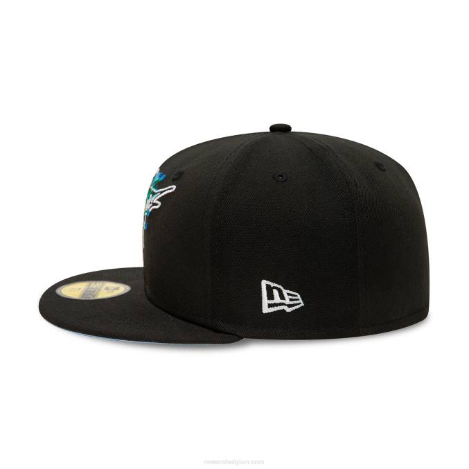 New Era florida marlins side patch bloom zwart 59fifty getailleerde pet BT24838