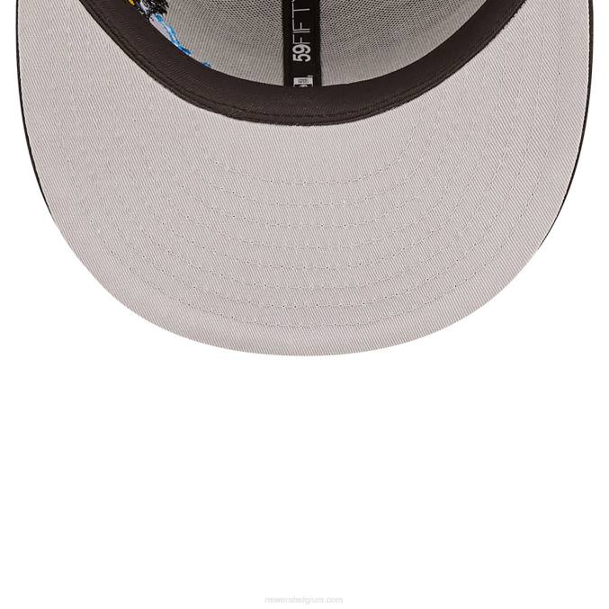 New Era florida marlins state park zwarte 59fifty getailleerde pet BT24221