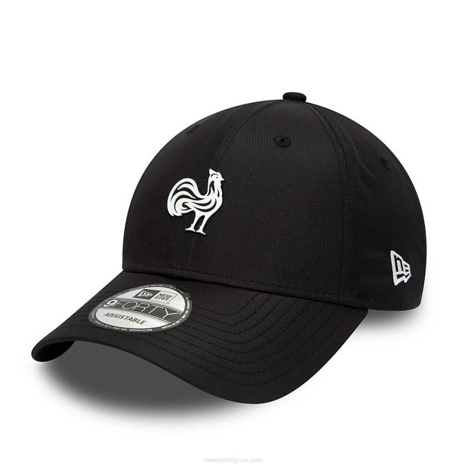 New Era franse federatie van rugby ripstop zwarte 9forty verstelbare pet BT241443