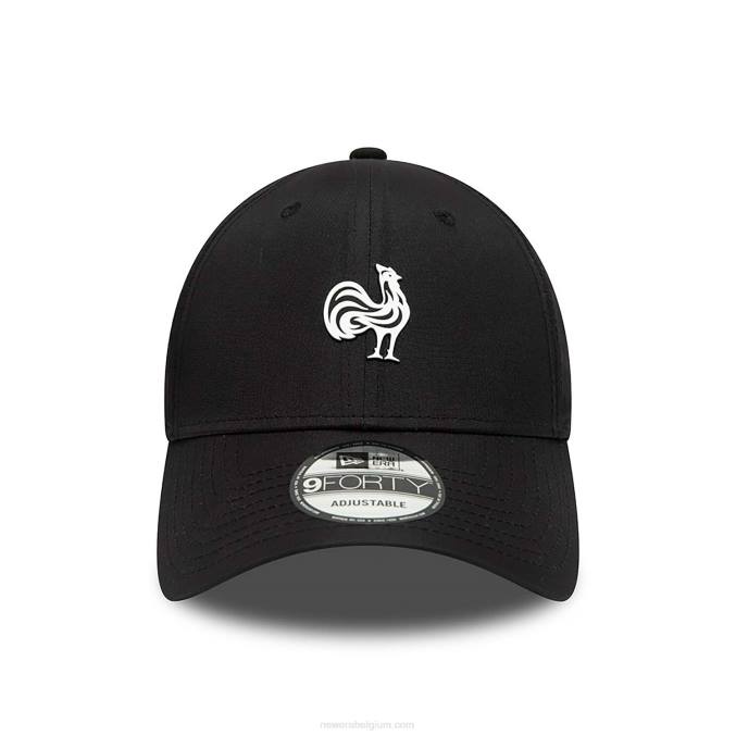 New Era franse federatie van rugby ripstop zwarte 9forty verstelbare pet BT241443
