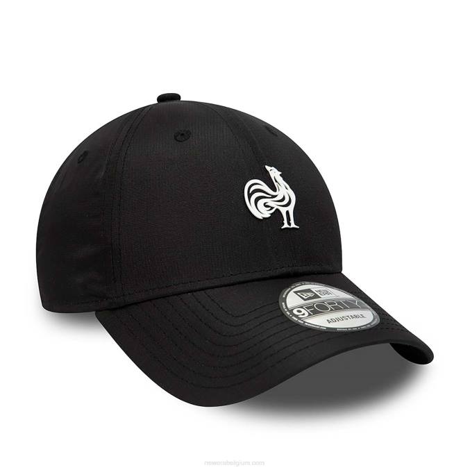 New Era franse federatie van rugby ripstop zwarte 9forty verstelbare pet BT241443