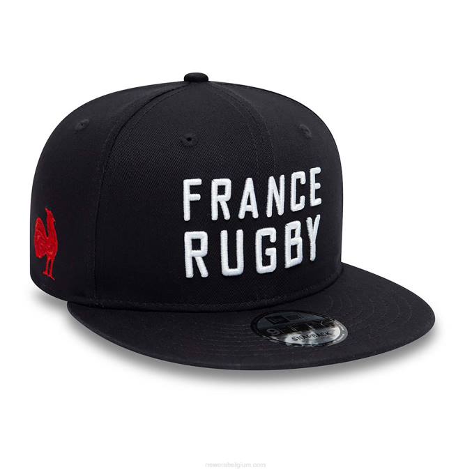 New Era franse federatie van rugby woordmerk navy 9fifty snapback pet BT242020