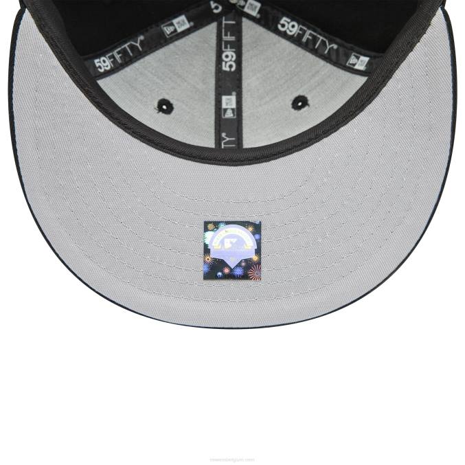 New Era fresno grizzlies milb zwarte 59fifty getailleerde pet BT24273