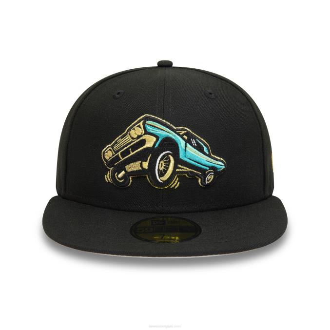 New Era fresno grizzlies milb zwarte 59fifty getailleerde pet BT24273