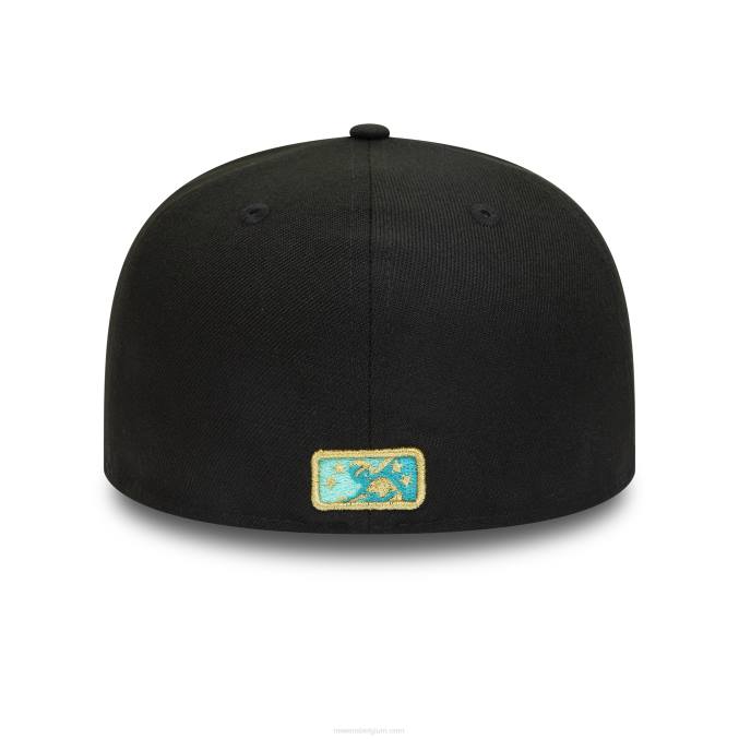 New Era fresno grizzlies milb zwarte 59fifty getailleerde pet BT24273