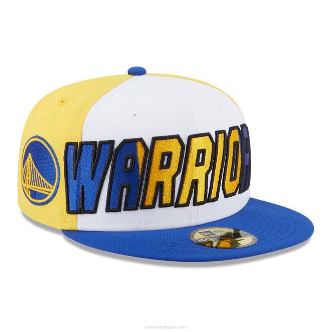 New Era golden state warriors nba back halve blauwe 59fifty fitted cap BT24632